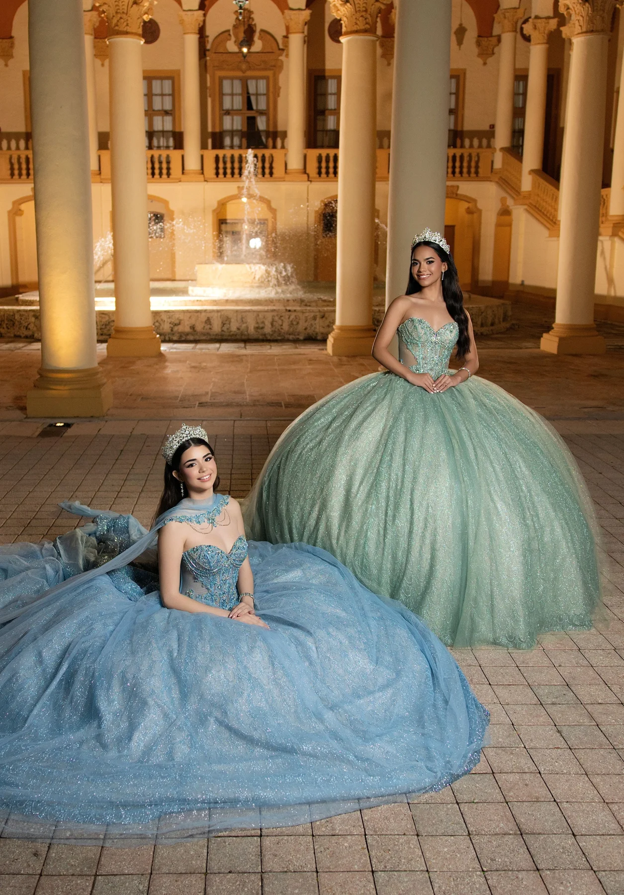 Dress Crista Quinceañera Dress, color Mint